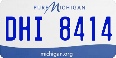 MI license plate DHI8414