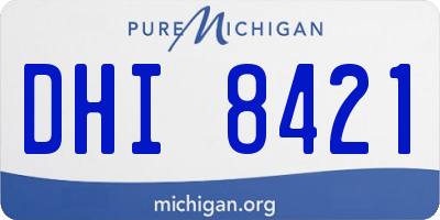 MI license plate DHI8421
