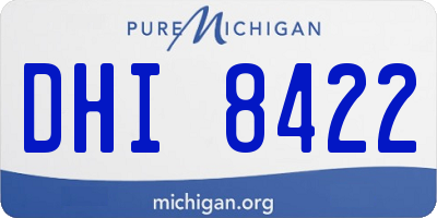 MI license plate DHI8422