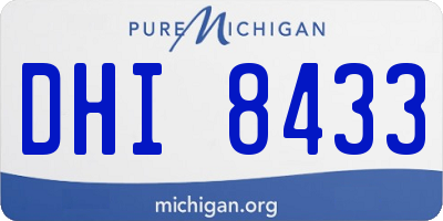 MI license plate DHI8433