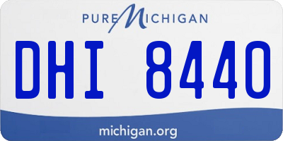 MI license plate DHI8440