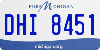 MI license plate DHI8451