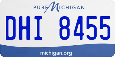 MI license plate DHI8455