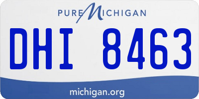 MI license plate DHI8463