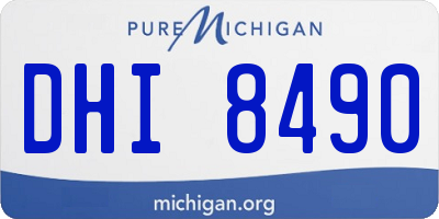 MI license plate DHI8490