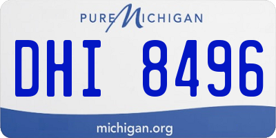 MI license plate DHI8496