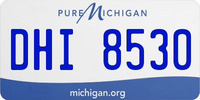MI license plate DHI8530