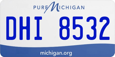 MI license plate DHI8532