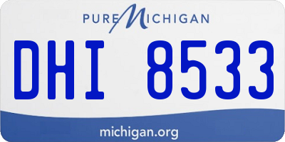 MI license plate DHI8533