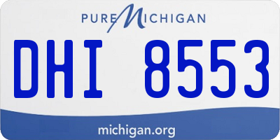 MI license plate DHI8553
