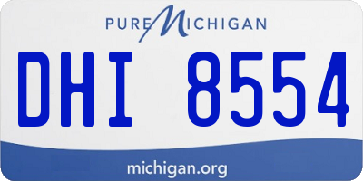 MI license plate DHI8554