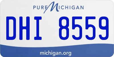 MI license plate DHI8559