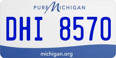 MI license plate DHI8570