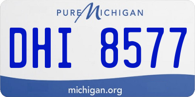 MI license plate DHI8577