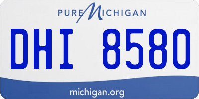 MI license plate DHI8580