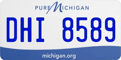 MI license plate DHI8589