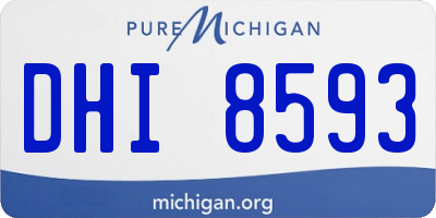 MI license plate DHI8593