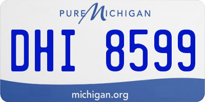 MI license plate DHI8599