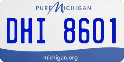 MI license plate DHI8601