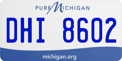 MI license plate DHI8602