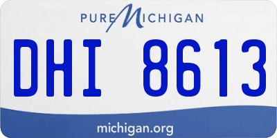 MI license plate DHI8613