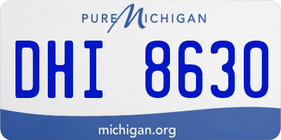 MI license plate DHI8630