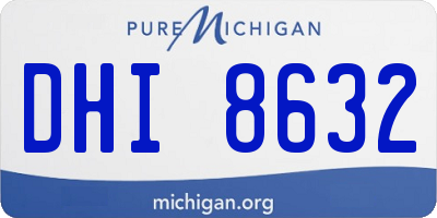 MI license plate DHI8632