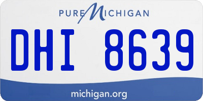 MI license plate DHI8639