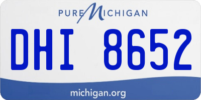 MI license plate DHI8652