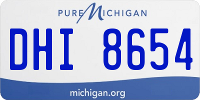MI license plate DHI8654