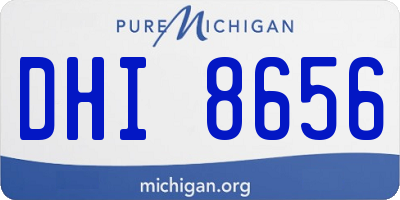 MI license plate DHI8656