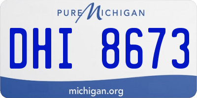 MI license plate DHI8673