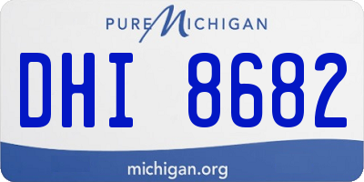 MI license plate DHI8682