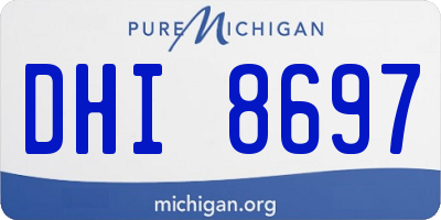 MI license plate DHI8697