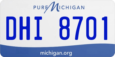 MI license plate DHI8701