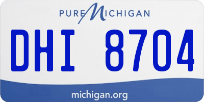 MI license plate DHI8704