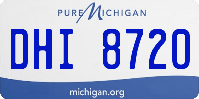 MI license plate DHI8720
