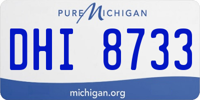 MI license plate DHI8733