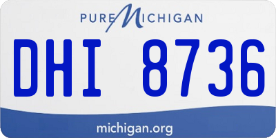 MI license plate DHI8736