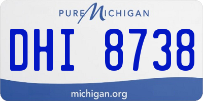 MI license plate DHI8738