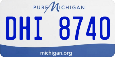 MI license plate DHI8740