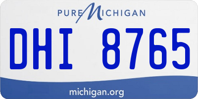 MI license plate DHI8765