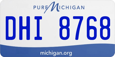 MI license plate DHI8768