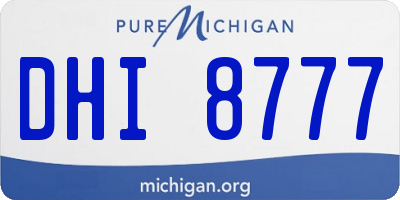 MI license plate DHI8777