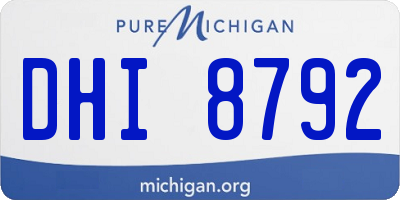 MI license plate DHI8792