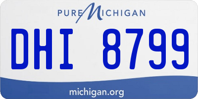 MI license plate DHI8799