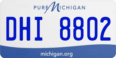 MI license plate DHI8802
