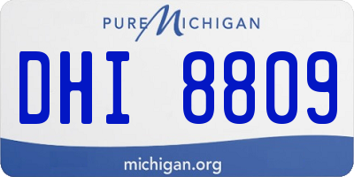 MI license plate DHI8809
