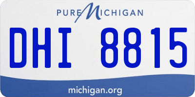 MI license plate DHI8815