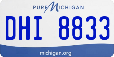 MI license plate DHI8833